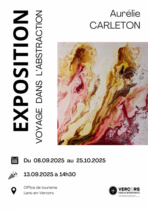 Affiche de l'exposition d'Aurélie Carleton - Voyage dans l'abstraction_Lans-en-Vercors