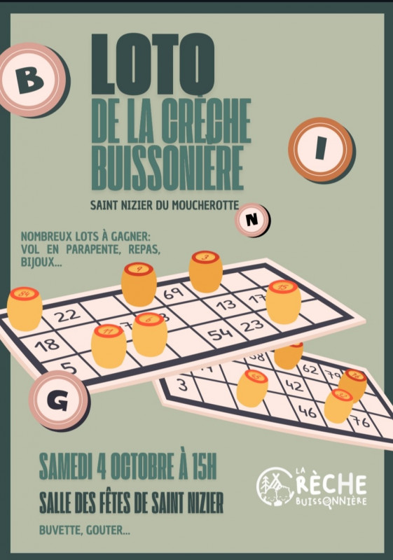 Affiche du loto de la crèche de Saint Nizier du Moucherotte_Saint-Nizier-du-Moucherotte