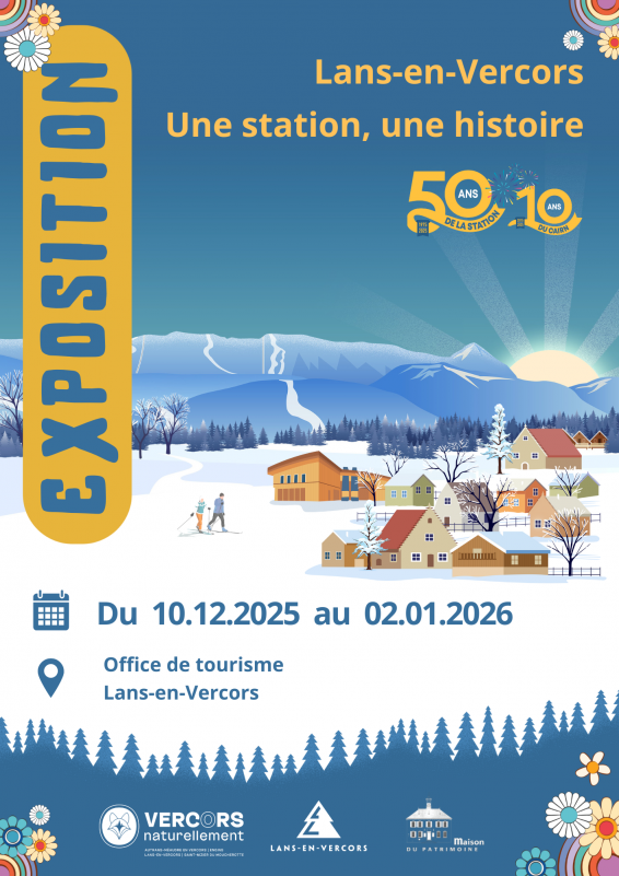 Affiche Exposition - Lans-en-Vercors, Une Station, Une Histoire_Lans-en-Vercors