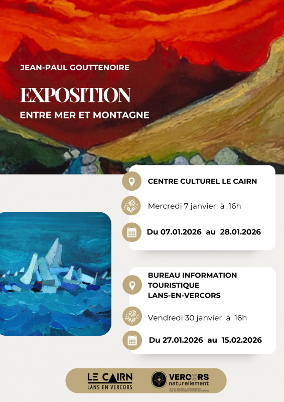 Affiche de l'exposition de Jean-Paul Gouttenoire - Entre mer et montagne_Lans-en-Vercors