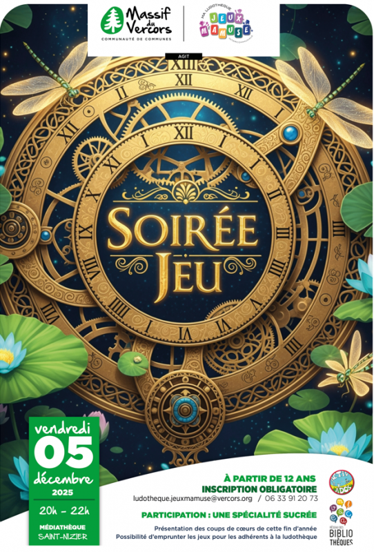 Soirée Jeux à la médiathèque de Saint Nizier Soirée Jeux à la médiathèque de Saint Nizier