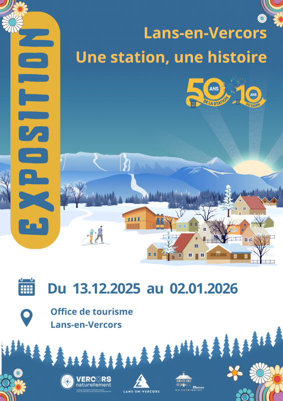 Affiche de l'exposition - Lans-en-Vercors, Une Station, Une Histoire_Lans-en-Vercors