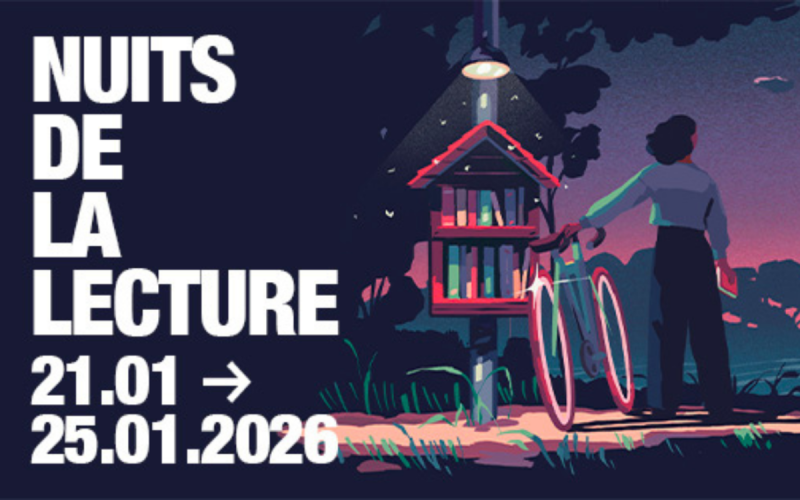 Affiche Nuit de la lecture | ça en fait des histoires | Lampe de poche obligatoire !_Lans-en-Vercors - © Médiathèque Affiche Nuit de la lecture | ça en fait des histoires | Lampe de poche obligatoire !_Lans-en-Vercors