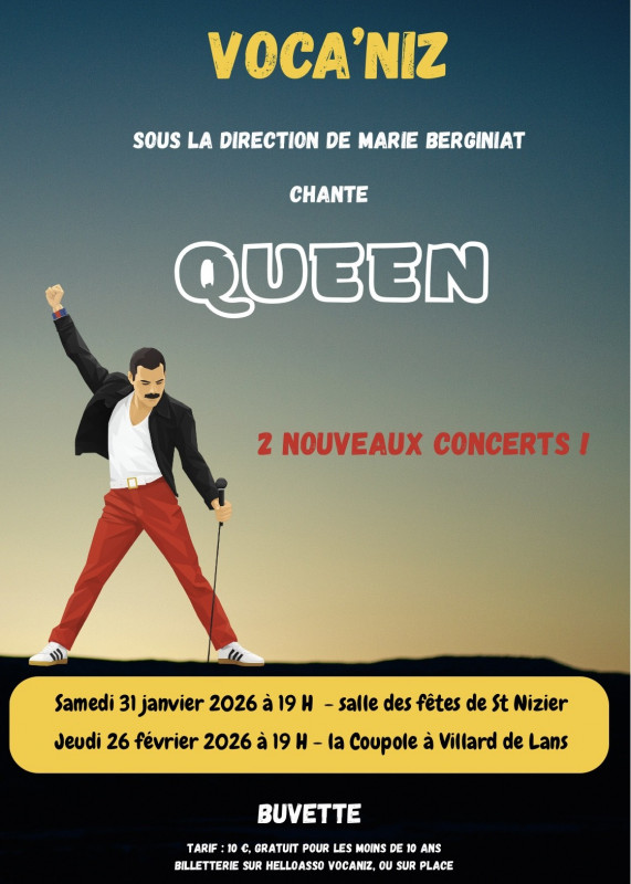 Affiche Voca' Niz chante Queen_Saint-Nizier-du-Moucherotte Affiche Voca' Niz chante Queen_Saint-Nizier-du-Moucherotte