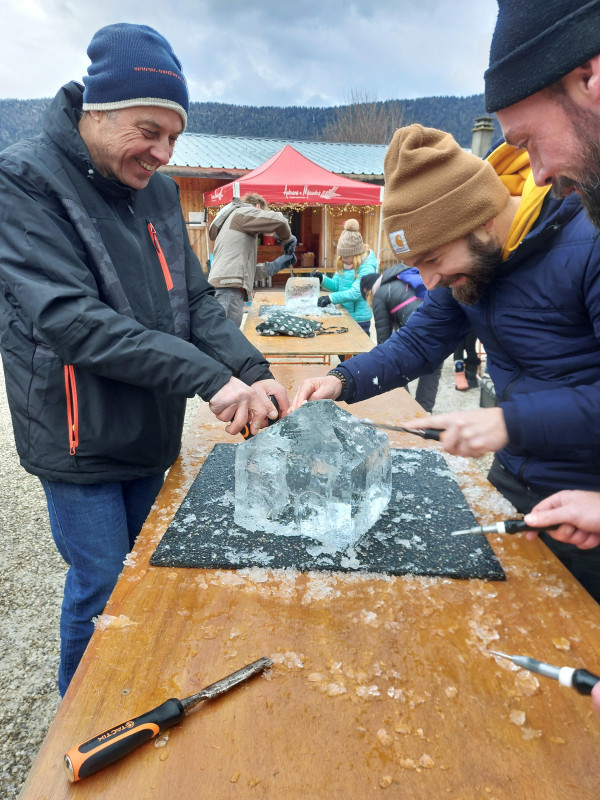 atelier sculpture sur glace