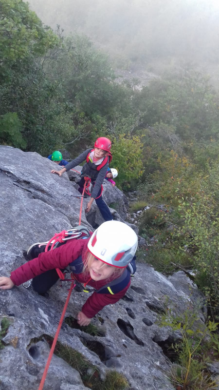 Grande voie escalade enfants