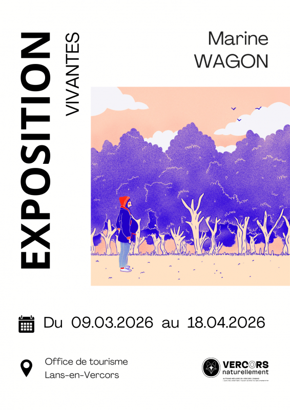 Affiche de l'Exposition VIVANTES de Marine Wagon_Lans-en-Vercors