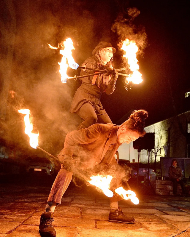 Spectacle de feu : Prohibi'swing !_Autrans-Méaudre en Vercors