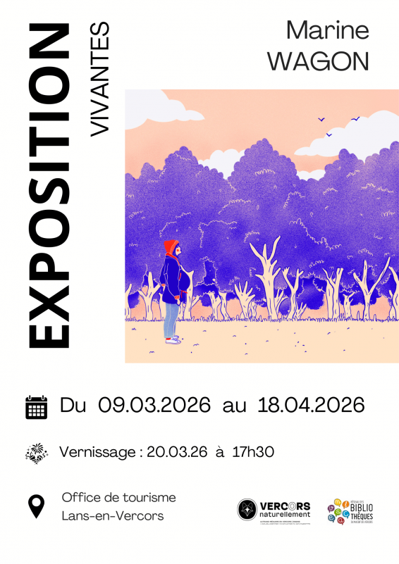 Affiche de l'exposition VIVANTES de Marine Wagon_Lans-en-Vercors