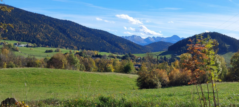 la vue depuis le balcon du chalet