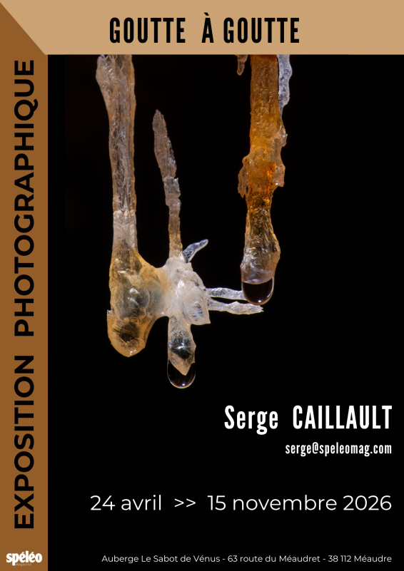 Affiche de l'exposition photographique de Serge CAILLAULT - Goutte à Goutte_Autrans-Méaudre en Vercors