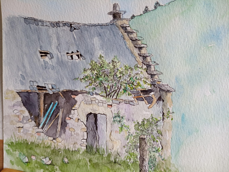 Aquarelle de l'Exposition de Nicole Jallifier-Verne Nicole - L'âme du Vercors au pinceau_Lans-en-Vercors