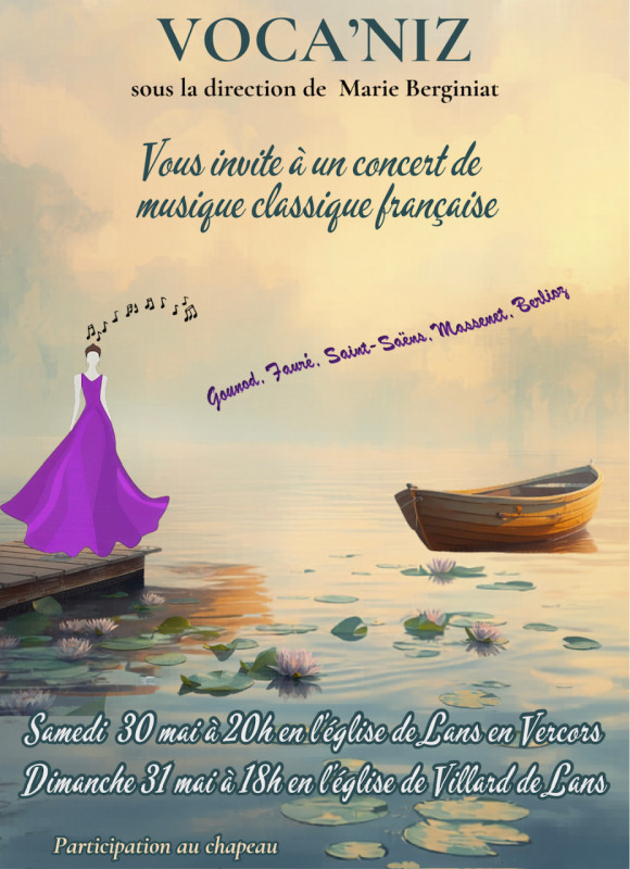 Affiche du Concert de Vocaniz_Lans-en-Vercors