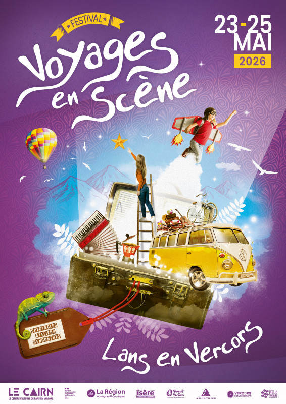 Affiche Festival Voyages en Scène - 2ème édition_Lans-en-Vercors
