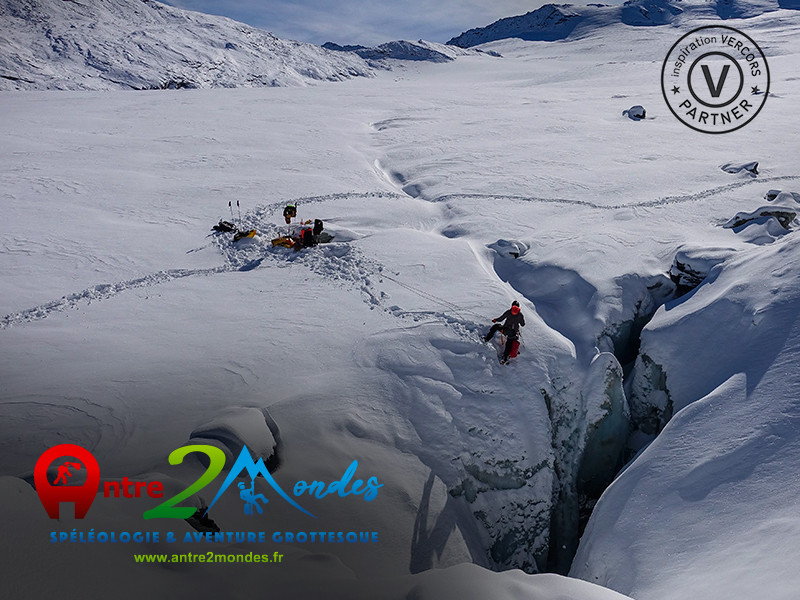 Antre 2 Mondes, Spéléologie glaciaire