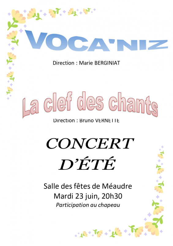 Concert d'été de la Chorale la Clé des Chants_Autrans-Méaudre en Vercors Concert d'été de la Chorale la Clé des Chants_Autrans-Méaudre en Vercors
