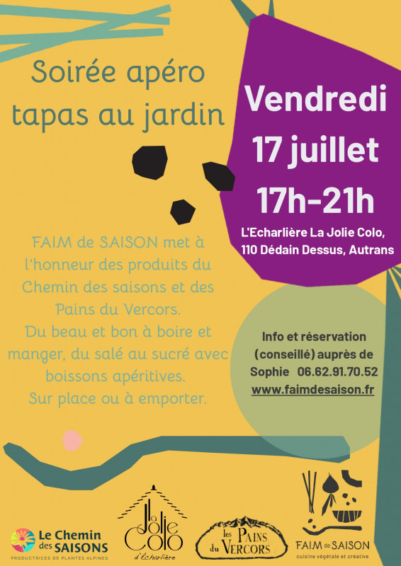 Soirée apéro tapas au Chemin des saisons avec Faim de Saison & la Jolie Colo_Autrans-Méaudre en Vercors - © La jolie colo Soirée apéro tapas au Chemin des saisons avec Faim de Saison & la Jolie Colo_Autrans-Méaudre en Vercors