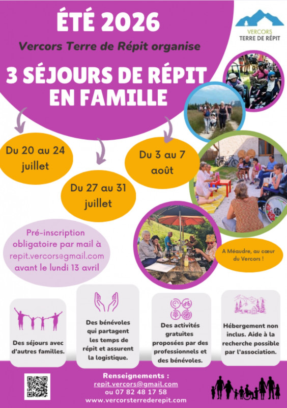 Séjours été 2026 del'association Terre de Répit_Autrans-Méaudre en Vercors