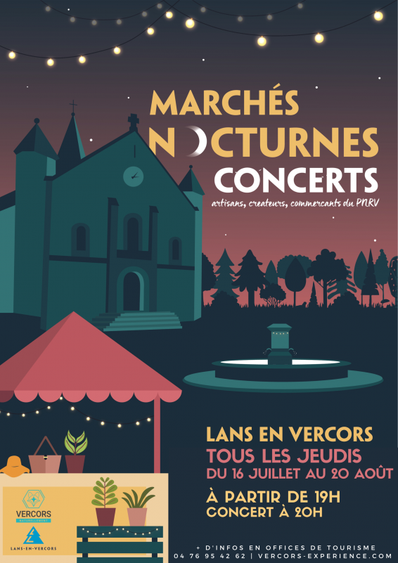 Marchés nocturnes et concerts_Lans-en-Vercors - © libre de droits Marchés nocturnes et concerts_Lans-en-Vercors