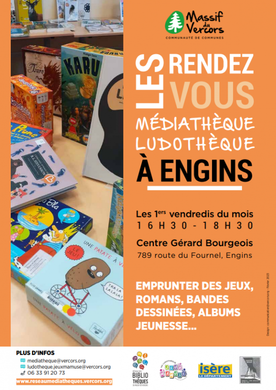 Les rendez-vous médiathèque et ludothèque à Engins_Engins
