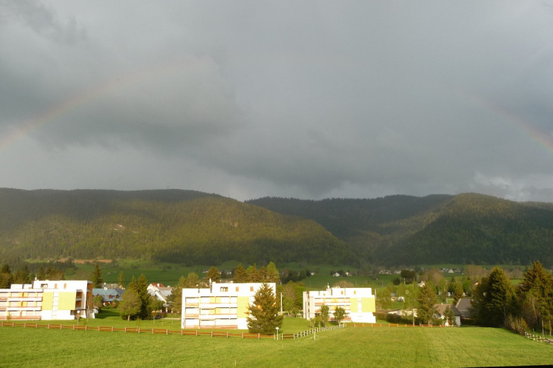 vue sur la montagne depuis l'appartement