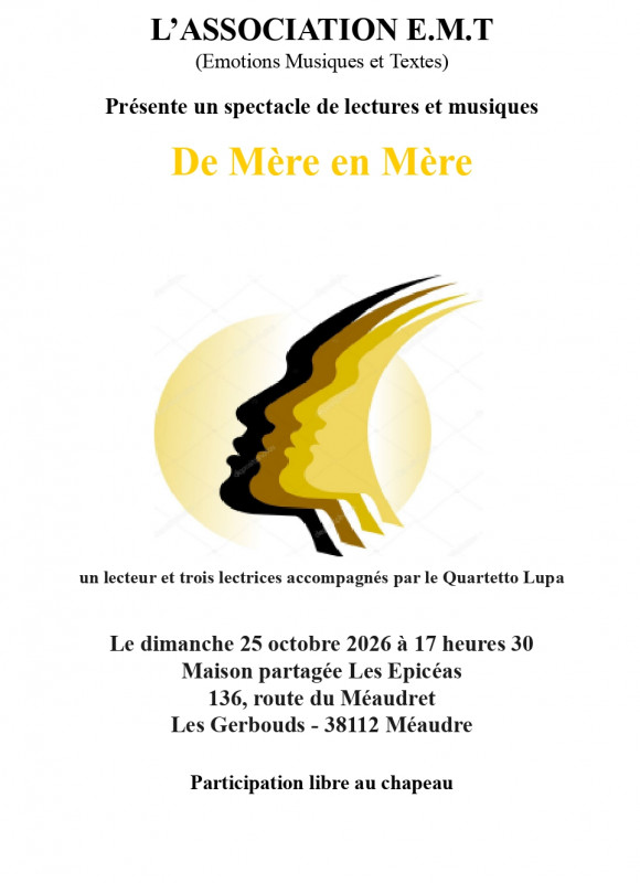 De Mère en Mère, lecture et musique_Autrans-Méaudre en Vercors