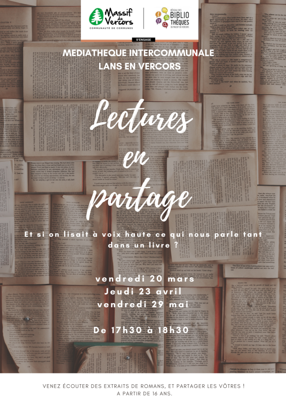 Affiche Lectures en partage !_Lans-en-Vercors - © MTR Affiche Lectures en partage !_Lans-en-Vercors