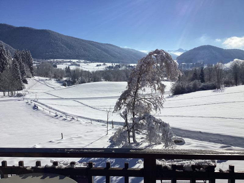 la vue depuis le balcon du chalet - © Jacques Schmitt la vue depuis le balcon du chalet
