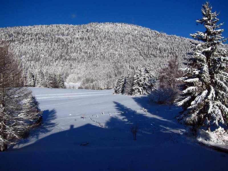 terrain enneigé et accès direct aux pistes de ski de fond